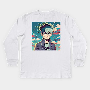 Anime art Kids Long Sleeve T-Shirt